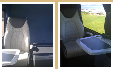 Photo montage of interiors of a Tour Drive Viano